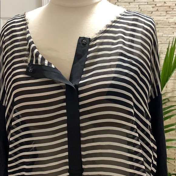 Silk stripe top from Anthropologie - Picture 3 of 9